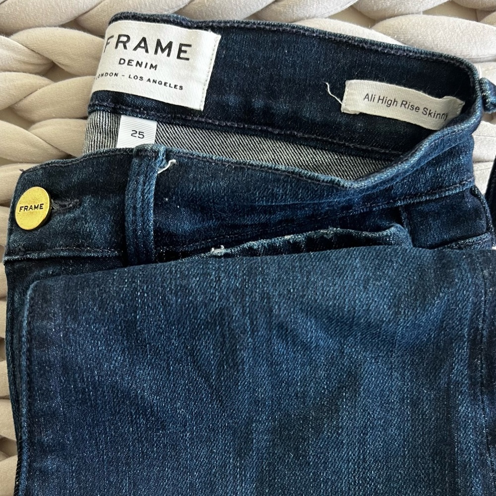 Frame high rise flare skinny jeans